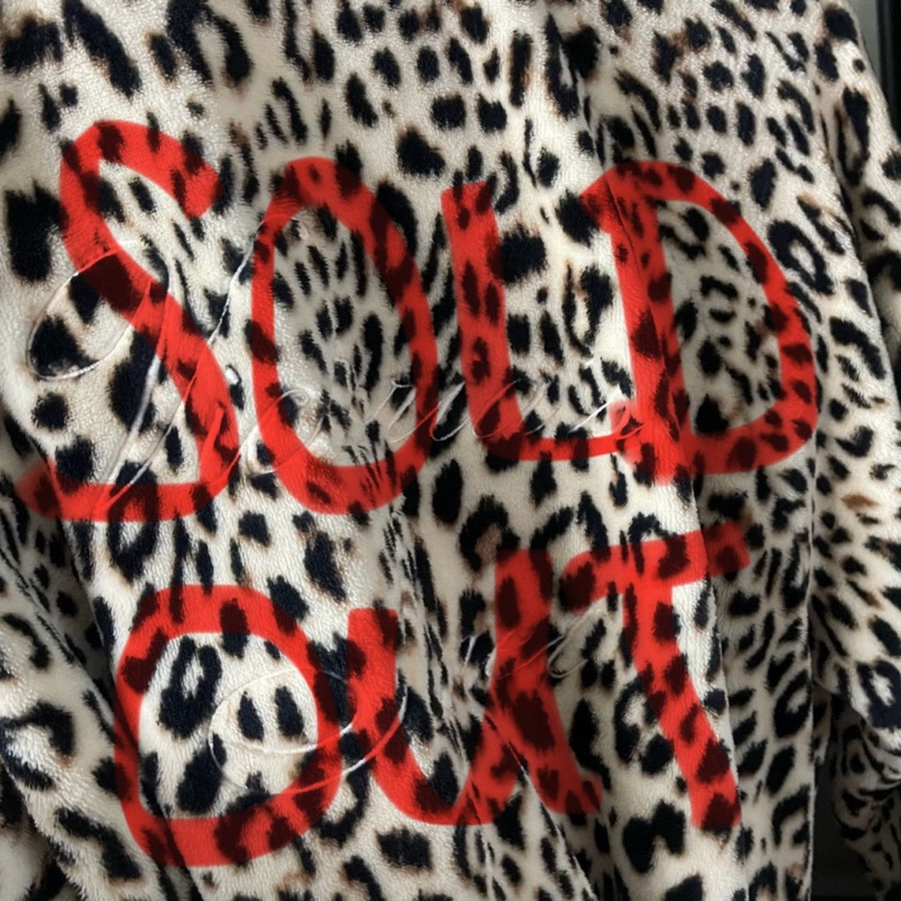 Leopard Print Faux Fur Robe